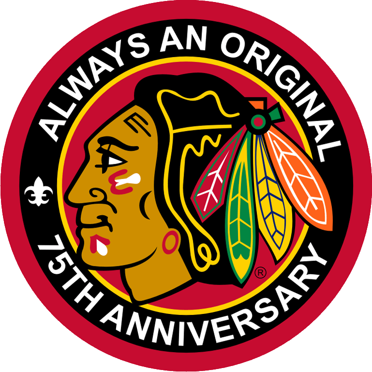 Chicago Blackhawks 2001 Anniversary Logo t shirts DIY iron ons